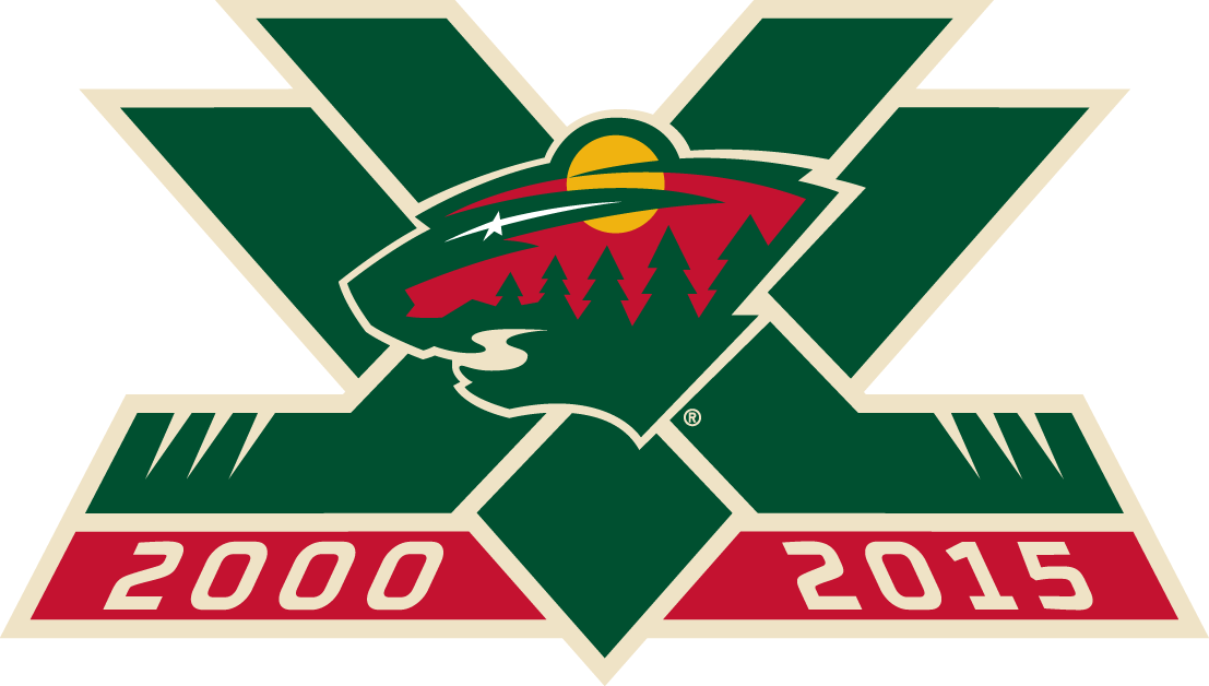 Minnesota Wild 2015 Anniversary Logo iron on transfers for fabric